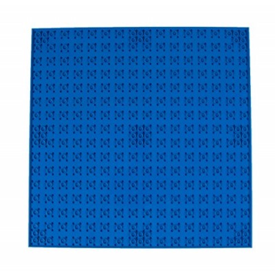 Classic Baseplates 10" x 10" Stackable Brick Base Plate by Strictly Briks | 100% Compatible with All Major Brands | Baseplate for Building Towers, Tables & More | 1 Blue Baseplate   